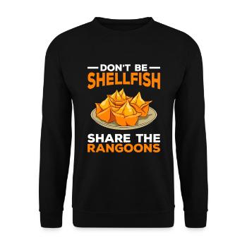 Crab Rangoon Asia Food - Unisex Pullover - Schwarz - Vorne - Alina (178cm) & Michal (187cm)