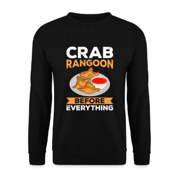 Crab Rangoon Asia Food - Unisex Pullover - Schwarz - Vorne - Alina (178cm) & Michal (187cm)