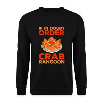 Crab Rangoon Asia Food - Unisex Pullover - Schwarz - Vorne - Alina (178cm) & Michal (187cm)