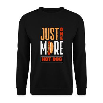 Only a hot dog connoisseur - Unisex Sweatshirt - black - Front - Alina (178cm) & Michal (187cm)