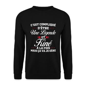 A legend and physiotherapist - Unisex Sweatshirt - black - Front - Alina (178cm) & Michal (187cm)