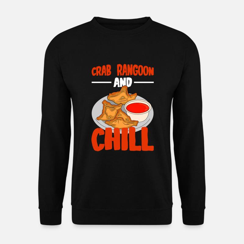 Crab Rangoon Asia Food - Unisex Pullover - Schwarz