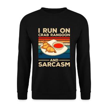 Crab Rangoon Asia Food - Unisex Pullover - Schwarz - Vorne - Alina (178cm) & Michal (187cm)