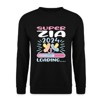 Zia 2024 Loading Tante 2024 - Unisex Pullover - Schwarz - Vorne - Alina (178cm) & Michal (187cm)