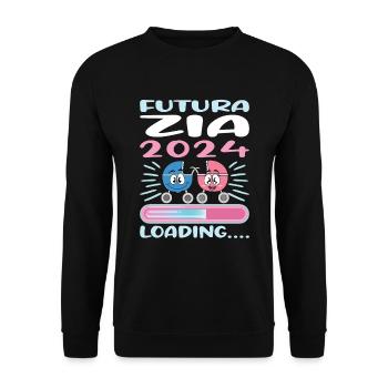 Zia 2024 Loading Tante 2024 - Unisex Pullover - Schwarz - Vorne - Alina (178cm) & Michal (187cm)