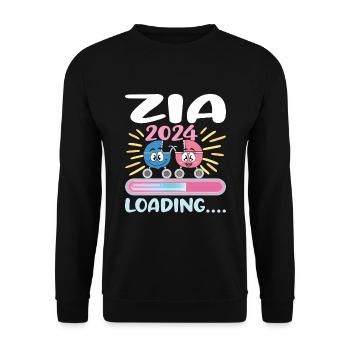 Zia 2024 Loading Tante 2024 - Unisex Pullover - Schwarz - Vorne - Alina (178cm) & Michal (187cm)