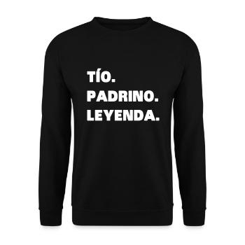 Onkel Pate Legende - Unisex Pullover - Schwarz - Vorne - Alina (178cm) & Michal (187cm)