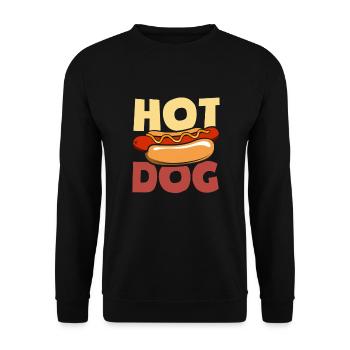 Delicious hot dogs for real connoisseurs - Unisex Sweatshirt - black - Front - Alina (178cm) & Michal (187cm)