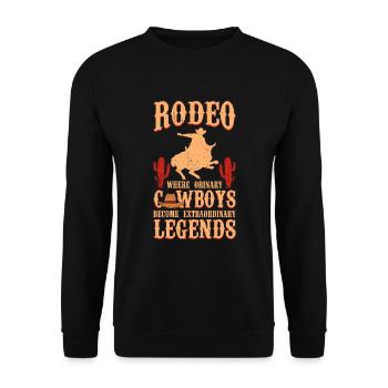 Tenue de rodéo Équitation de taureau - Sweat-shirt Unisexe - noir - Devant - Alina (178cm) & Michal (187cm)