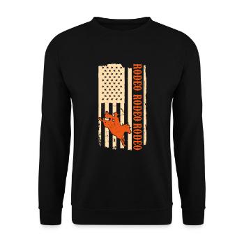 Tenue de rodéo Équitation de taureau - Sweat-shirt Unisexe - noir - Devant - Alina (178cm) & Michal (187cm)