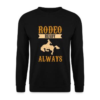 Tenue de rodéo Équitation de taureau - Sweat-shirt Unisexe - noir - Devant - Alina (178cm) & Michal (187cm)