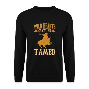 Tenue de rodéo Équitation de taureau - Sweat-shirt Unisexe - noir - Devant - Alina (178cm) & Michal (187cm)
