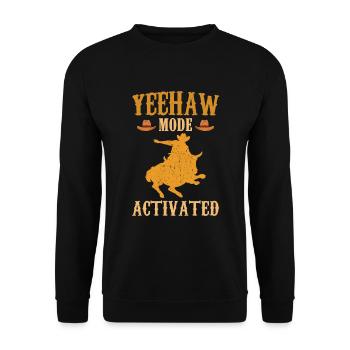 Tenue de rodéo Équitation de taureau - Sweat-shirt Unisexe - noir - Devant - Alina (178cm) & Michal (187cm)