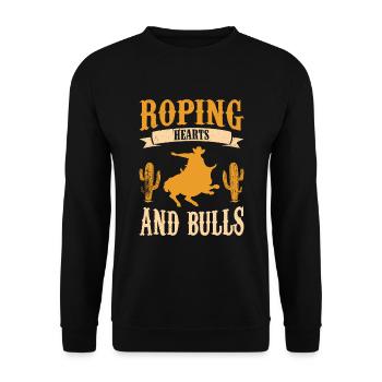 Tenue de rodéo Équitation de taureau - Sweat-shirt Unisexe - noir - Devant - Alina (178cm) & Michal (187cm)