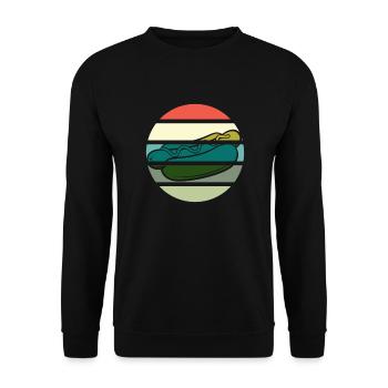 Design rétro amateur de hot-dogs - Sweat-shirt Unisexe - noir - Devant - Alina (178cm) & Michal (187cm)