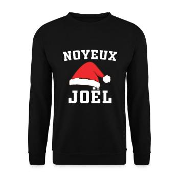 Humour Joël, Noyeux Joël Cadeau Joyeux Noël - Sweat-shirt Unisexe - noir - Devant - Alina (178cm) & Michal (187cm)