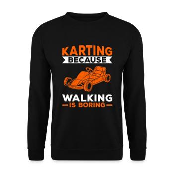 Go Kart Kart Driver Go Kart Racing - Sweat-shirt Unisexe - noir - Devant - Alina (178cm) & Michal (187cm)