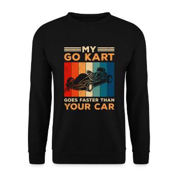Go Kart Kart Driver Go Kart Racing - Unisex Sweatshirt - black - Front - Alina (178cm) & Michal (187cm)
