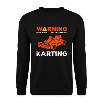 Go Kart Kart Driver Go Kart Racing - Unisex Sweatshirt - black - Front - Alina (178cm) & Michal (187cm)
