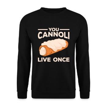 Cannoli Cannolo - Unisex Sweatshirt - black - Front - Alina (178cm) & Michal (187cm)