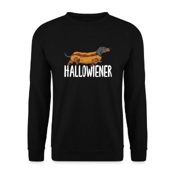 Halloween Hot Dogs Fun With Hallowiener - Unisex Sweatshirt - black - Front - Alina (178cm) & Michal (187cm)