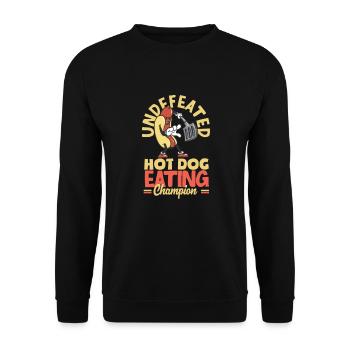 Champion de la nourriture à hot-dog invaincu - Sweat-shirt Unisexe - noir - Devant - Alina (178cm) & Michal (187cm)