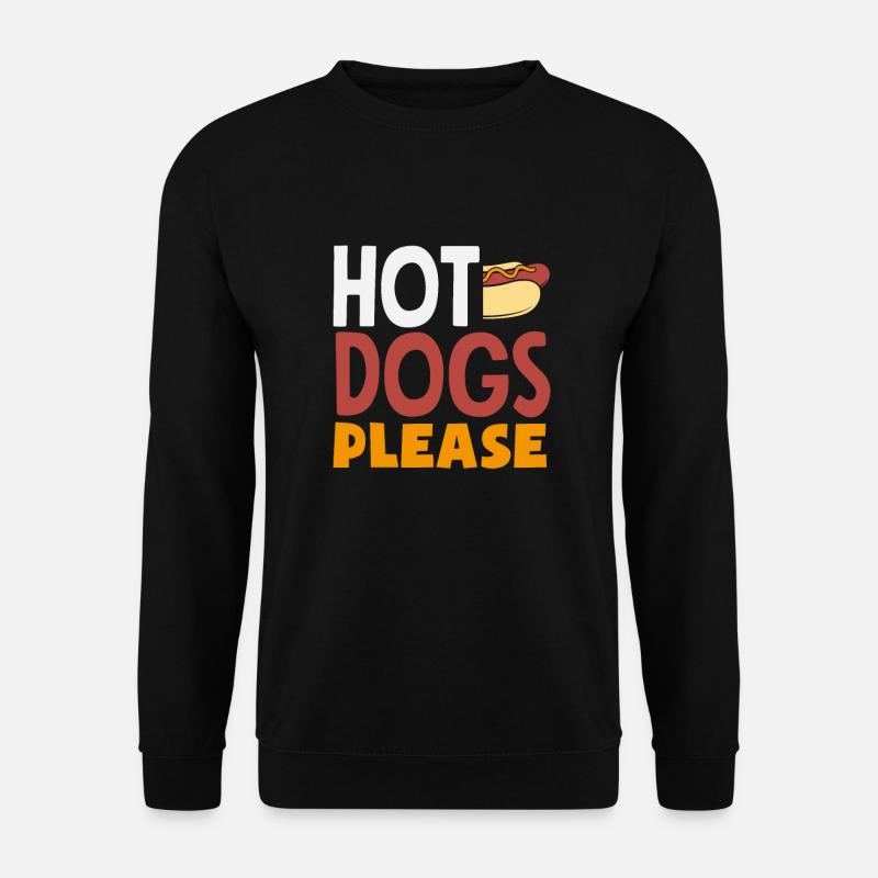 Hot Dogs Please Eat Funny - Unisex Sweatshirt - black