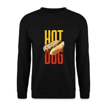 Delicious hot dog for fans and connoisseurs - Unisex Sweatshirt - black - Front - Alina (178cm) & Michal (187cm)