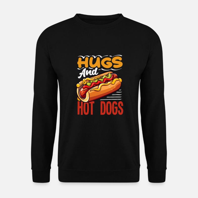 Umarme Und Heiße Hunde Spaß - Unisex Pullover - Schwarz