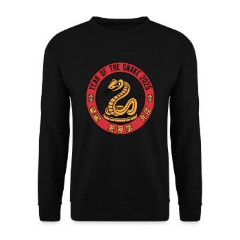 Année Chinoise 2025 Année du Serpent - Sweat-shirt Unisexe - noir - Devant - Alina (178cm) & Michal (187cm)