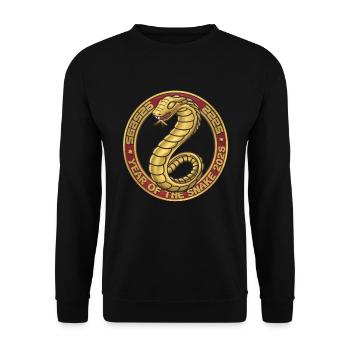 Année Chinoise 2025 Année du Serpent - Sweat-shirt Unisexe - noir - Devant - Alina (178cm) & Michal (187cm)