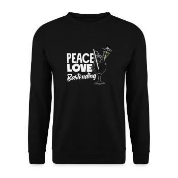 Funny Bartender Saying Bartender Gift - Unisex Sweatshirt - black - Front - Alina (178cm) & Michal (187cm)