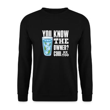 Lustiger Barkeeper Spruch Barkeeper Geschenk - Unisex Pullover - Schwarz - Vorne - Alina (178cm) & Michal (187cm)