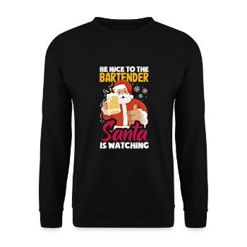 Funny Bartender Saying Bartender Gift - Unisex Sweatshirt - black - Front - Alina (178cm) & Michal (187cm)