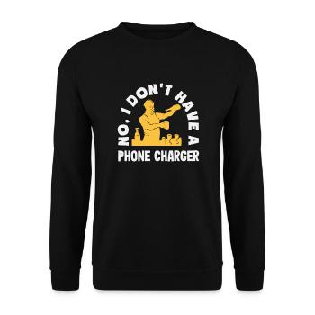 Lustiger Barkeeper Spruch Barkeeper Geschenk - Unisex Pullover - Schwarz - Vorne - Alina (178cm) & Michal (187cm)