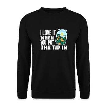 Lustiger Barkeeper Spruch Barkeeper Geschenk - Unisex Pullover - Schwarz - Vorne - Alina (178cm) & Michal (187cm)