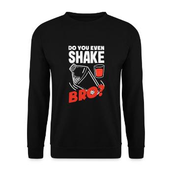 Lustiger Barkeeper Spruch Barkeeper Geschenk - Unisex Pullover - Schwarz - Vorne - Alina (178cm) & Michal (187cm)