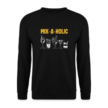 Funny Bartender Saying Bartender Gift - Unisex Sweatshirt - black - Front - Alina (178cm) & Michal (187cm)