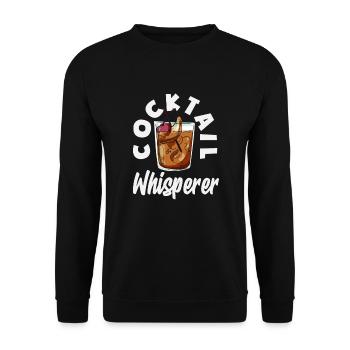 Lustiger Barkeeper Spruch Barkeeper Geschenk - Unisex Pullover - Schwarz - Vorne - Alina (178cm) & Michal (187cm)