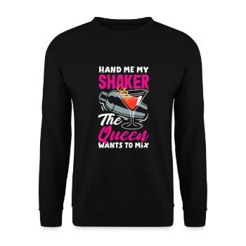 Funny Bartender Saying Bartender Gift - Unisex Sweatshirt - black - Front - Alina (178cm) & Michal (187cm)
