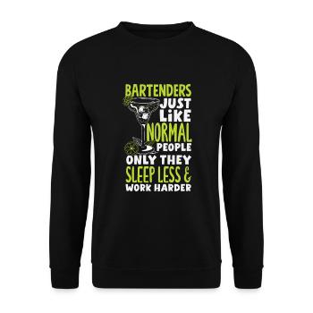 Funny Bartender Saying Bartender Gift - Unisex Sweatshirt - black - Front - Alina (178cm) & Michal (187cm)