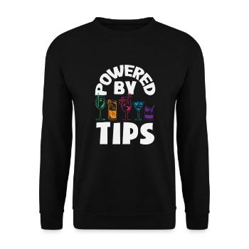 Lustiger Barkeeper Spruch Barkeeper Geschenk - Unisex Pullover - Schwarz - Vorne - Alina (178cm) & Michal (187cm)
