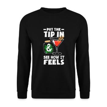 Funny Bartender Saying Bartender Gift - Unisex Sweatshirt - black - Front - Alina (178cm) & Michal (187cm)