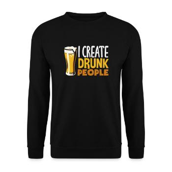 Funny Bartender Saying Bartender Gift - Unisex Sweatshirt - black - Front - Alina (178cm) & Michal (187cm)