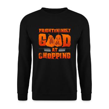 Halloween Butcher Halloween Butcher - Unisex Sweatshirt - black - Front - Alina (178cm) & Michal (187cm)