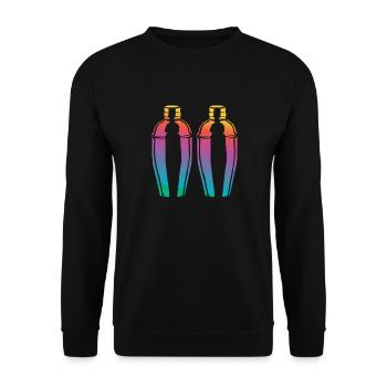 Funny Bartender Saying Bartender Gift - Unisex Sweatshirt - black - Front - Alina (178cm) & Michal (187cm)
