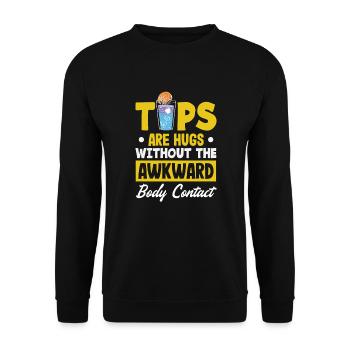 Funny Bartender Saying Bartender Gift - Unisex Sweatshirt - black - Front - Alina (178cm) & Michal (187cm)