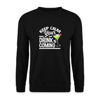 Lustiger Barkeeper Spruch Barkeeper Geschenk - Unisex Pullover - Schwarz - Vorne - Alina (178cm) & Michal (187cm)