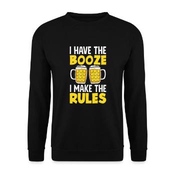 Lustiger Barkeeper Spruch Barkeeper Geschenk - Unisex Pullover - Schwarz - Vorne - Alina (178cm) & Michal (187cm)