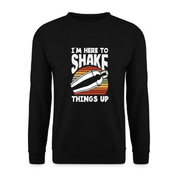 Funny Bartender Saying Bartender Gift - Unisex Sweatshirt - black - Front - Alina (178cm) & Michal (187cm)